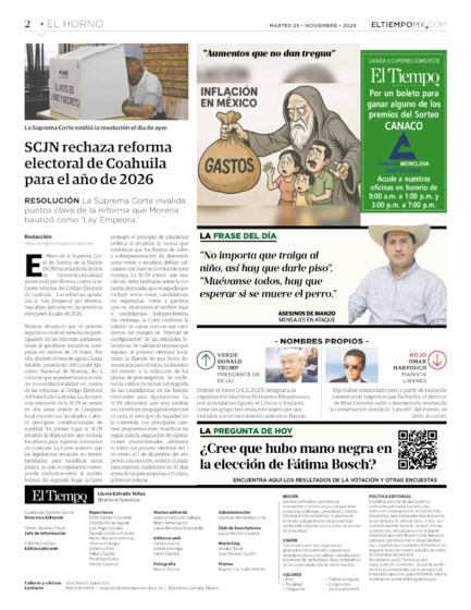 Edición impresa, hoja 2